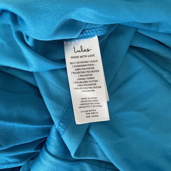 Lulus Jolette Blue Pleated Knot-Front A-Line Skirt Chiffon Maxi Dress NWT Small - Picture 14 of 15